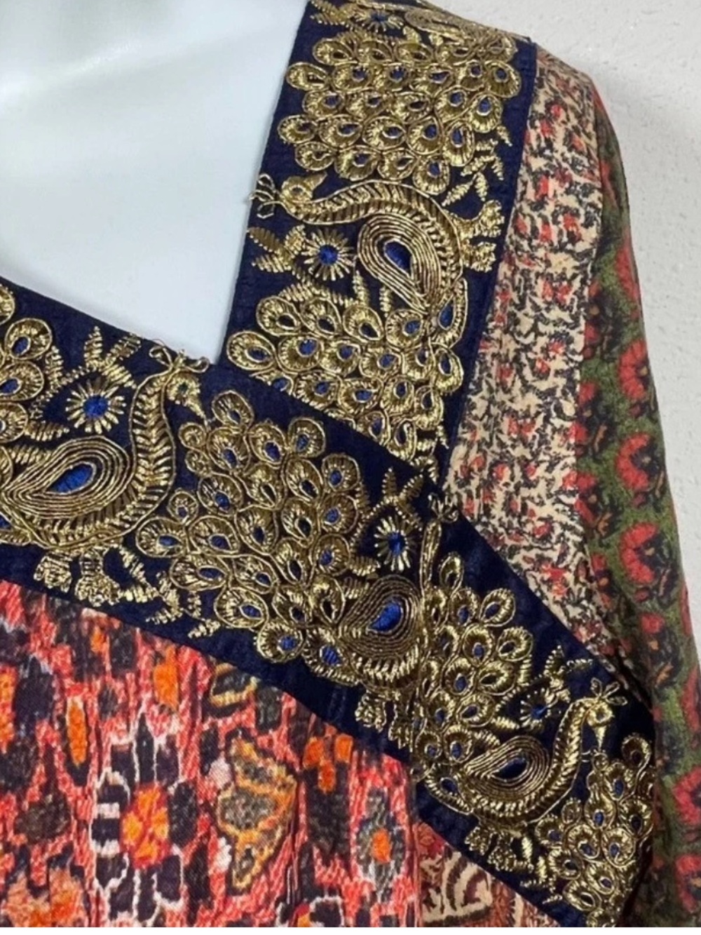Soft Surroundings Cindra Maxi
Dress Boho Paisley
Embroidered Caftan Size Large - Picture 2 of 15